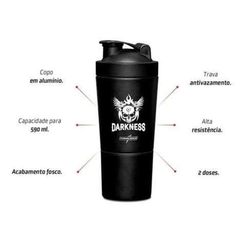 Kit Galao Darkness Litros Coqueteleira Aluminio Doses Darkness