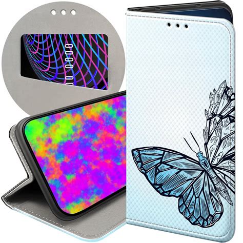 ETUI Z KLAPKĄ DO VIVO Y70 WZORY MOTYLE BUTTERFLY BARWNE FUTERAŁ