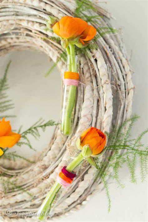 Diy Fresh Flower Wreath And How To Make It Last Songbird