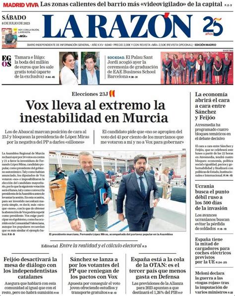 Las Portadas Del D A De La Prensa Generalista Foto De