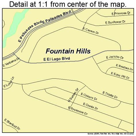 Fountain Hills Arizona Street Map 0425300