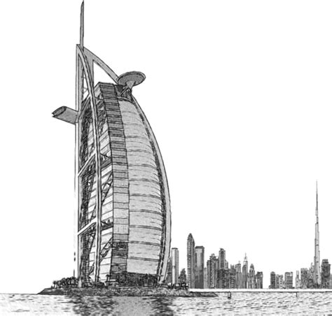 Burj Al Arab Dubai A Dhow A Sailboat In The Persian Gulf Shaped