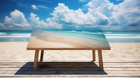 Premium AI Image | a painting of a beach scene