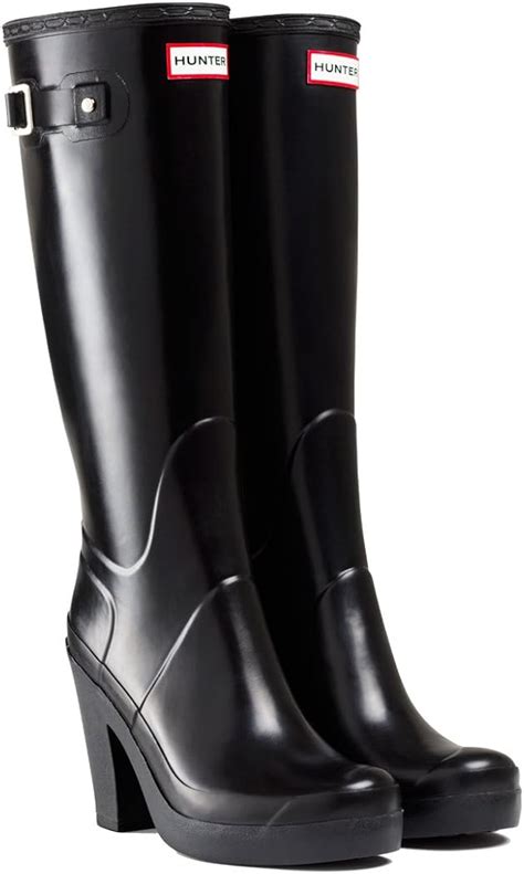 Hunter Ladies Original Fullbrooke Tall Wellington Boots Black 8 Uk Shoes And Bags