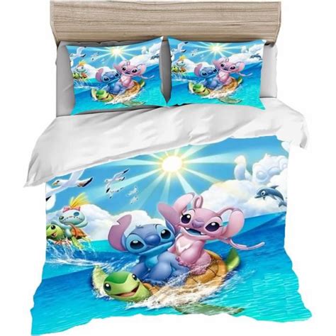 Zhmao Parure De Lit Lilo Et Stitch Anime Affiche De Film Housse De