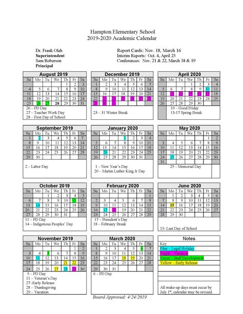 Questa Elementary School Calendar 2024 - Schoolcalendars.net