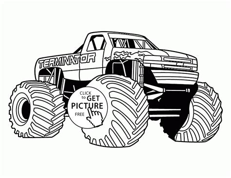 √ Coloring Pages Monster Truck