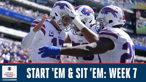 2019 Fantasy Football Start Em And Sit Em Week 7 Fantasy Football