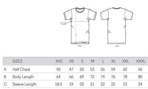 Mens (Unisex) T Shirt Sizing – Cre8DnB