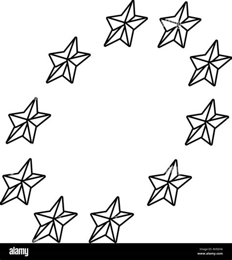 stars round shape on white background vector illustration Stock Vector ...