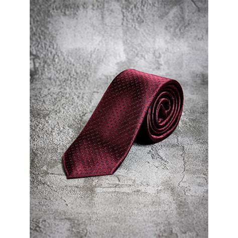 Cravate En Soie Motifs Pois Pour Homme Coloris Bordeaux Bayard