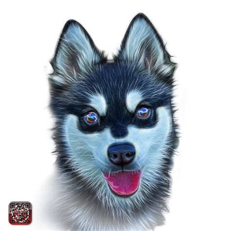 Alaskan Klee Kai 6029 Wb Painting By James Ahn Fine Art America