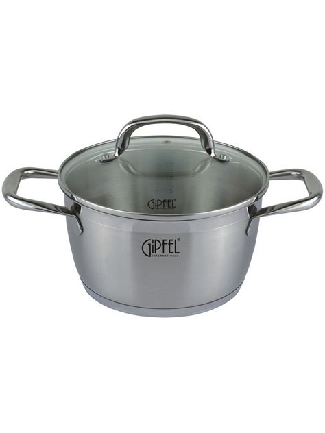Кастрюля из нержавеющей стали Gipfel Era 1379 24 см/4,9 л - купить в ...