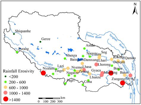 Spatial Distribution Of Annual Average Rainfall Erosivity MJmmha 1