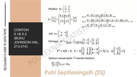 APG Pertemuan 5 Inferensia Vektor Rata Rata PPT