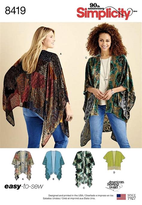 Sewing Pattern Womens Easy Kimono Wrap Pattern Easy Wrap Pattern