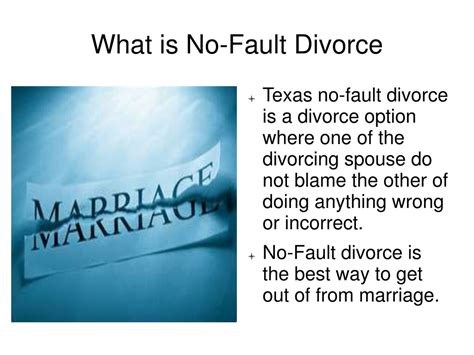 Ppt Is It Good No Fault Divorce In Texas Powerpoint Presentation