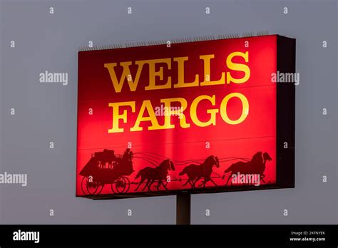 Wells Fargo logo ad against sky Stock Photo - Alamy