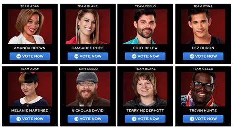 NBC's The Voice — Voting is open! Keep your favorites in the...