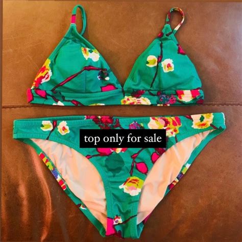 J Crew Swim Jcrew Emeral Floral Bikini Top Poshmark