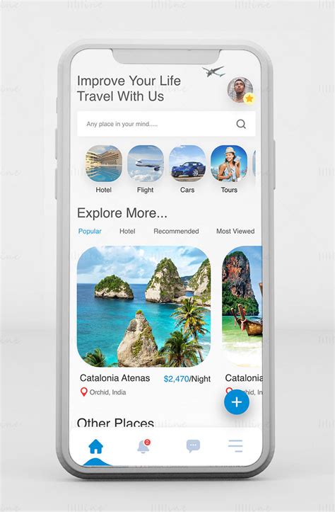 Travel World App Adobe Xd Mobile Ui Kit