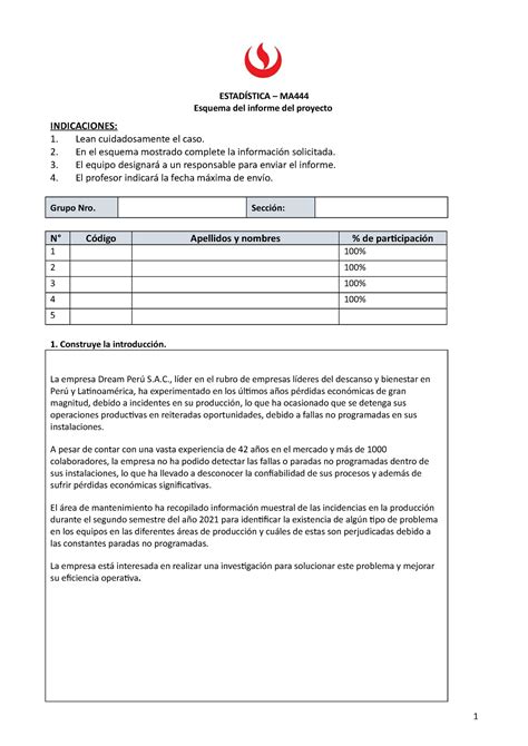 Ma Caso Dream Cx Grupo Estad Stica Ma Esquema Del Informe