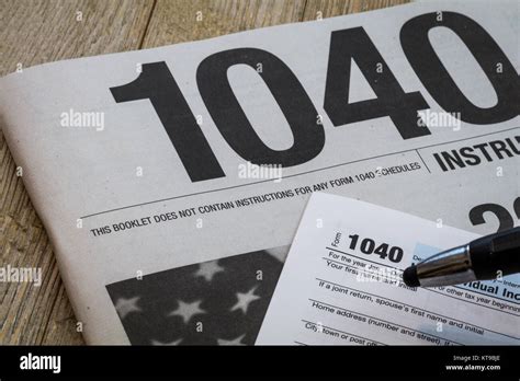 Tax Preparation Forms And Tax Booklet Us Tax Form Stock Photo Alamy