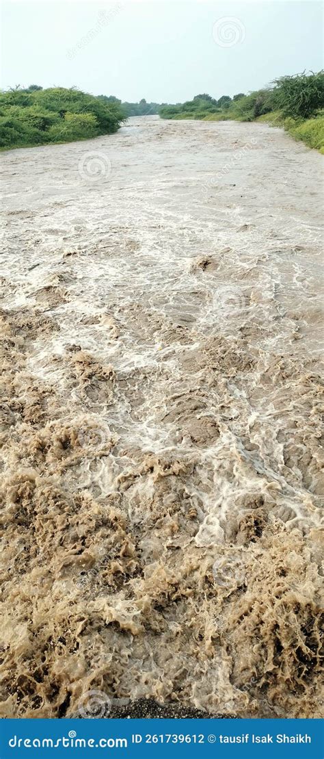 Mud And Runoff Pond During Heavy Rains Marshes Are Reached As Water