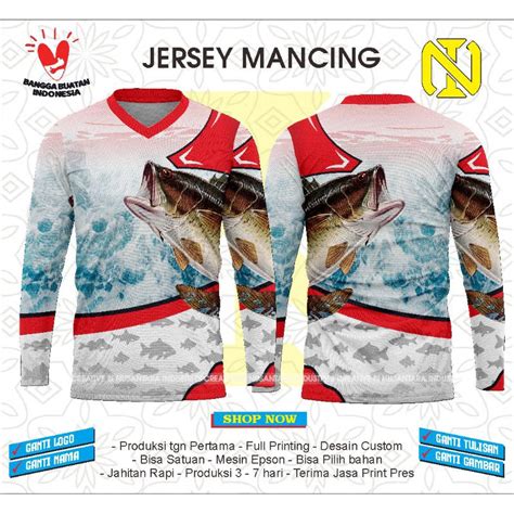 Jual Jersey Mancing Printing Desain Custom Full Printing Shopee Indonesia