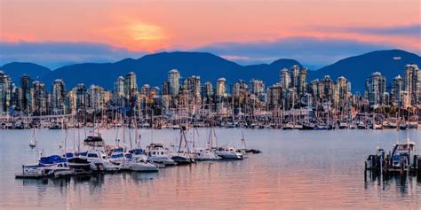 Vancouver Harbour With A Glorious Sunset Professional Stable