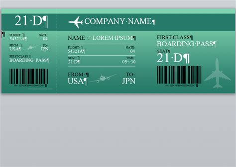 Download 10 Best Plane Ticket Templates In Ms Word Templates Show