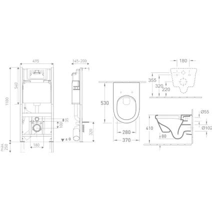 Pack Wc Suspendu Rimless Van Marcke I R Servoir Geberit I Abattant Avec