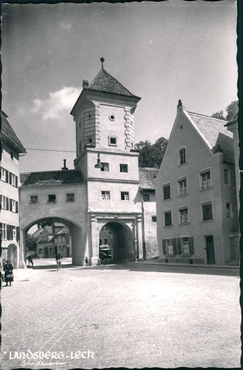 Echtfoto Ak Teilansicht Aus Dem Dorf Der Stadt Landsberg Am Lech