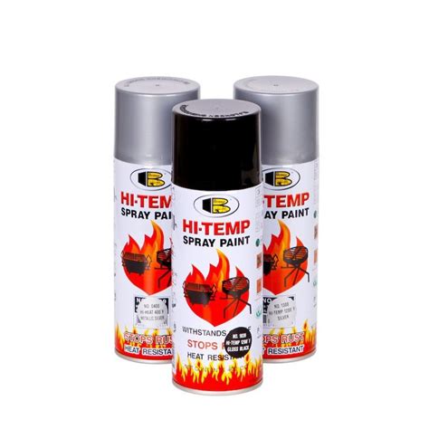 Bosny Spray Paint Hi Temp 1200F Aluminum Black Flat Shopee