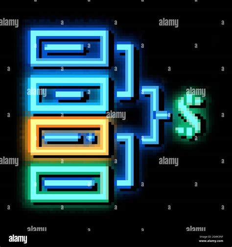 Total Money Neon Glow Icon Illustration Stock Vector Image Art Alamy