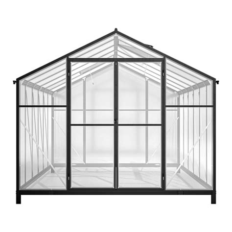 LALA & WONZ Heavy-Duty Polycarbonate Greenhouse - Double Doors, 2 Vent