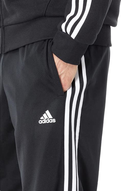 Buy Adidas Mens Essentials Warm Up Open Hem 3 Stripes Tracksuit