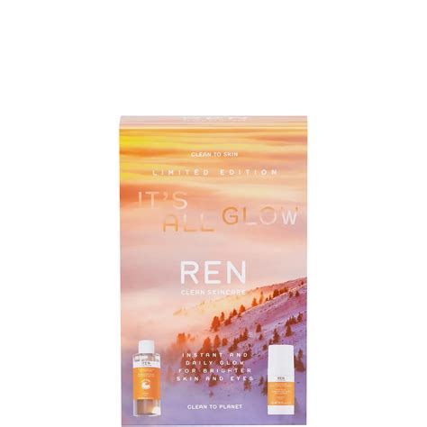 Ren 芢 果酸发光水100ml眼霜15ml 提亮肤色套装 Expired