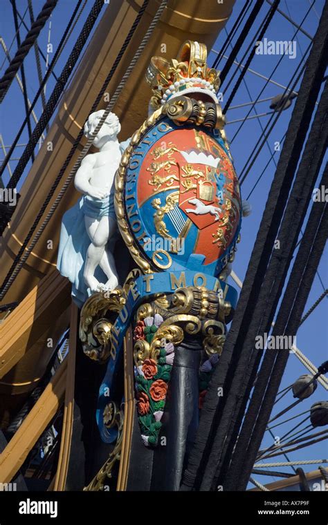 HMS Victory Portsmouth Figurehead Stock Photo - Alamy