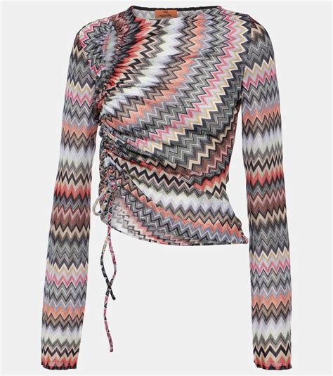 Missoni Zig Zag Cotton Blend Top Missoni