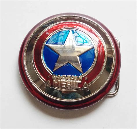 New Western Superhero Captain America Shield Classic Mens Metal Belt