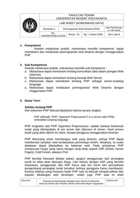 Pdf Labsheet Pemrograman Web Php Pdf Dokumen Tips