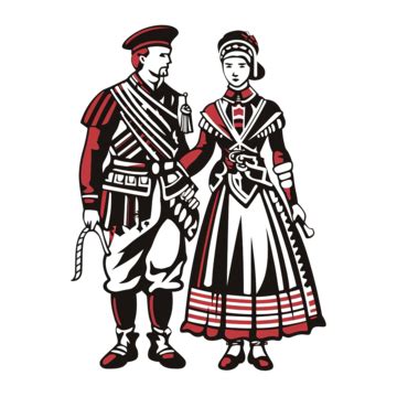 Polish Zakopane Highlanders Couple Png Graphic Folk Violin Png Png