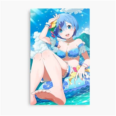 Sexy Rem Cute Bikini Waifu Kawaii Re Zero Hot Anime RZ Girl Metal