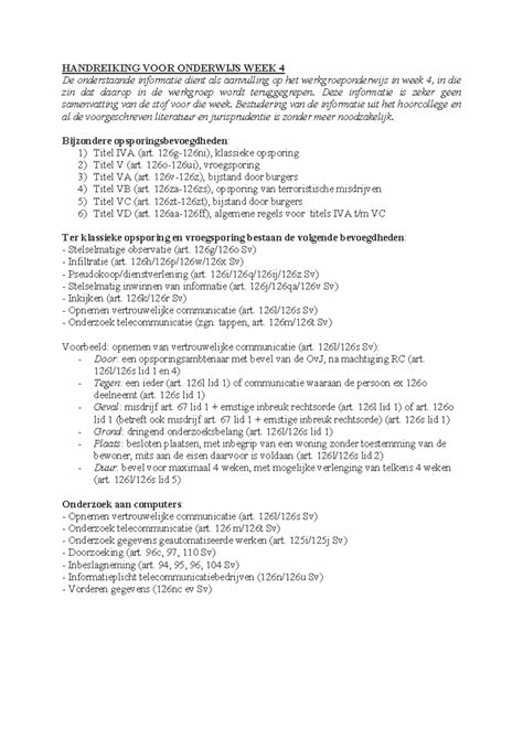 Samenvatting Strafrecht En Strafprocesrecht I Week 1 Tm 11 De