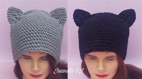 Gorro Orejitas A Crochet Paso A Paso Crochet Juanitasj Gorros