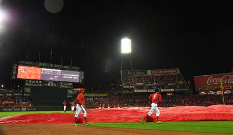 広島－阪神戦は午後8時36分に大雨で試合中断、6回5－5の同点 阪神勝てばm29点灯 プロ野球 日刊スポーツ