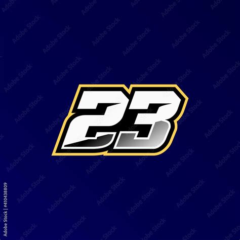 Design number 23 racing logo vector Stock Vector | Adobe Stock