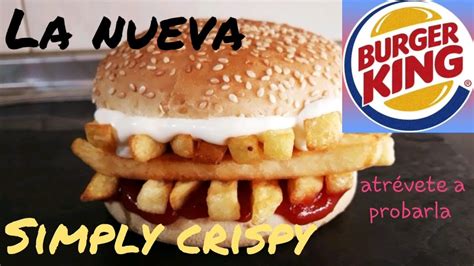 Nueva Hamburguesa De Patatas Fritas De Burger King Probando Recetas