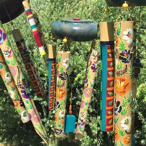 Hand Painted Bamboo Wind Chimes